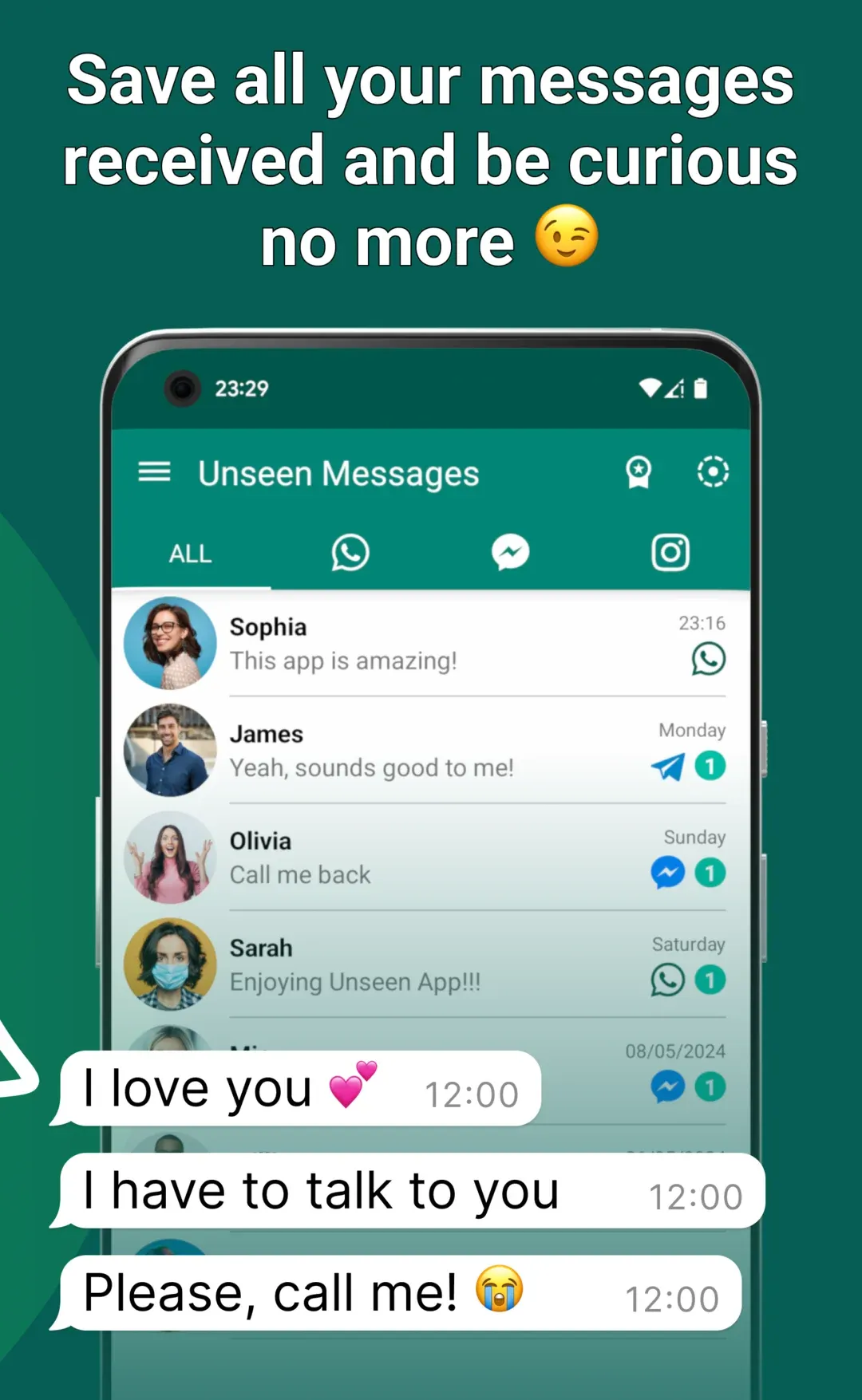 The Unseen inbox: every message you received, saved